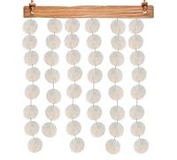 100pcs Round Shell Charms, 2 Inch Flat Natural Shell with 2 Holes, Small Mussel Beads, White Coin Mother of Pearl Seashell Charms for Jewellery Making, Wind Chimes, DIY Craft Hanging