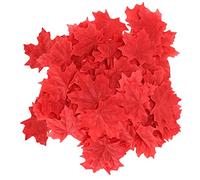 100pcs / Sac Feuilles d'érable Artificielles pour Thanksgiving Automne Leaf W Table Party Decorred and Yellow Artificial Maple Leavesartificial Leaves Automn Leaff Artificial Maple LETTERSW (GREEN)