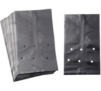 100pcs Sacs De Pépinière Sacs De Croissance De Plantes Épaissir PE Économie D’Eau Résistant à La Corrosion, pour Les Fournitures De Jardin De Plantation De Fruits De Fleurs, One Color, 17x35cm