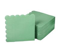 100pcs Serviettes Cocktail Vert Sauge, 12 x 12 cm Exquises Serviettes à Cocktail Sauge Festonnée Serviettes Cocktail Trois Épaisseurs pour Fête de Mariage Dîner Anniversaire Fournitures