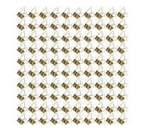 100pcs Small Binder Clips | Strong Clamping Force & Metal Protection | Office Supplies/Document Organizer/Craft Clips | Portable Paper Clamps for Home & School (Gold)