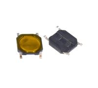 100pcs SMT Membrane Tactile Switch 4X4X0.8MM SMD Copper Tip Key Switch 4 Pins Microswitch for Projects and Electronics