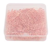 100pcs Stainless Steel Paper Clips, Metal Small Paper Clips with Cute Letter Design, Multipurpose Office School Home Supplies for Bookmarks and Envelope Seals (Or Rose)