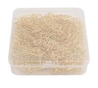 100pcs Stainless Steel Paper Clips, Metal Small Paper Clips with Cute Letter Design, Multipurpose Office School Home Supplies for Bookmarks and Envelope Seals (Or)