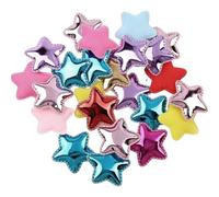 100pcs Star Fer sur patchs, paillettes 5 étoiles de tissu rembourré étoiles appliques coudre sur patchs pour accessoires de cheveux Scrapbook bricolage décorant le gâteau d'anniversai