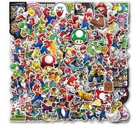100PCS Super Mario Autocollants Stickers pour bouteilles d'eau,ordinateur portable, skateboard, Super Mario Bros Lettres Stickers
