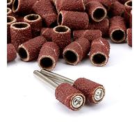 100Pcs tambour de ponçage Bandes de Ponçage 1/4"bandes de sable Dia Ponçage Drums avec 1/8" Mandrin pour outil rotatif