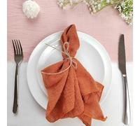 100PCS Terracotta Sewing Cloth Napkins 30x30cm Cotton Fabric Serviette Gauze Table Towels Wedding Decoration (Orange Red)