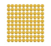 100pcs Treasure Set High Simulation Detaillé Propose de Jouet en Plastique pour Les Jeux de société décorations de fête (Pirate Gold Coins)