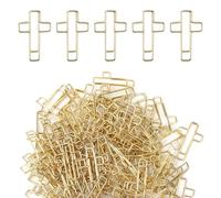 100pcs Trombones en Forme de Croix, Métal Trombones Bibliques Marque-Page Trombones de Journal Fournitures d'Étude Biblique pour Chrétien Bureau École Maison Utilisation