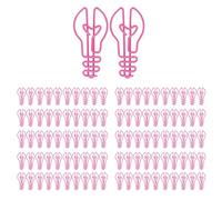 100pcs Trombonnes en Forme d’Ampoule Métalliques Petits Trombonnes Plaqués pour Bureau École Marque-pages pour Documents (Rose)