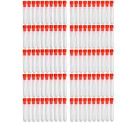 100pcs tubes à essai en plastique tubes à essai en plastique transparent avec capuchons pour expériences scientifiques scolaires enseigner les perles de stockage de perles