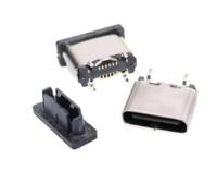 100pcs Type-C Female Socket Straight Chip Socket USB-3.1 16P HD Transmission Interface Quick Punch Connector(Type-c 16P/vertical sticker)
