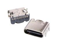 100pcs Type-C Female Socket Straight Chip Socket USB-3.1 16P HD Transmission Interface Quick Punch Connector(Type-C 16P/plug-in board)