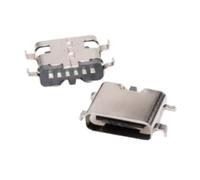 100pcs Type-C Female Socket USB 3.1 6P 4pin Connector for High-Speed Data Transmission and Fast Charging(Type-C female seat 6P/4 foot sink plate)