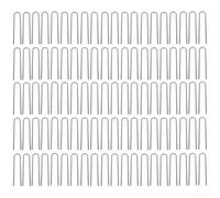 100pcs U-Shaped Garden Stakes Iron 150x35x3mm Secure Landscape Fabric | Sturdy iron material for outdoor use anchors irrigation tubing compact size prevents plant damage