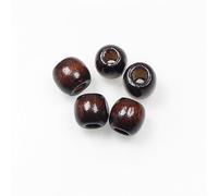 100pcs Vintage Natural Wood Loose Beads Big Hole Oval Wooden Spacer Beads DIY Jewelry Findings Pour Fabrication De Bijoux Bracelets(Coffee,9x10mm 100pcs)