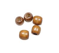 100pcs Vintage Natural Wood Loose Beads Big Hole Oval Wooden Spacer Beads DIY Jewelry Findings Pour Fabrication De Bijoux Bracelets(Brown,11x12mm 100pcs)
