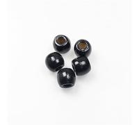 100pcs Vintage Natural Wood Loose Beads Big Hole Oval Wooden Spacer Beads DIY Jewelry Findings Pour Fabrication De Bijoux Bracelets(Black,11x12mm 100pcs)