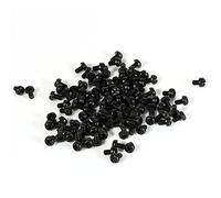 100Pcs Vis à Boulons en Nylon, M3 Vis Ecrou Boulon Tête Ronde Cruciforme Cylindrique en Nylon 5mm (Noir)