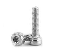 100pcs Vis Boulon Hexagonale à Tête Cylindrique en Acier inoxydable 304, M3 x 6/8/10/12/14/16/18/20/22/25 / 30mm(M3*12)