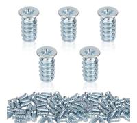 100pcs Vis Euro pour Rails de Tiroir IKEA 100349, Vis Autotaraudeuses à Tête Cruciforme de Rechange pour Le Montage Meubles