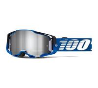 100% Armega Extra Rockchuck Lunettes de motocross (Black/Blue,One Size)