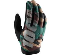 100% Gants Brisker Off‑Road Homme Vert Courts Taille L
