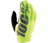 Gants garçons Brisker 100 % jaune fluorescent, noir