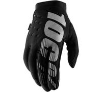 100% Gants Cross Femme Brisker – tout-terrain courts – Noir Taille L