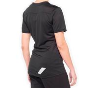 Maillot manches courtes femme 100 ridecamp noir gris
