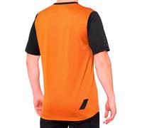 Maillot manches courtes 100 ridecamp terracota noir