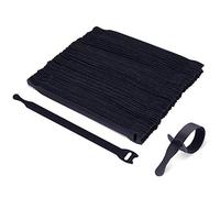 100Pk Attache Câble Collier de Câblage, Trilancer Liens 20cm pour Organiser les Câbles Fins avec Scratch pour une Utilisation au Bureau, à la Maison et dans des Centres Informatiques (Noir)