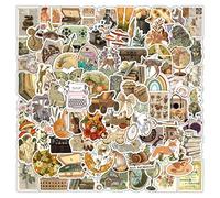 100PSC Vintage Autocollants, Mignon Cottagecore Scrapbook Autocollants, Fournitures Journal Nostalgie Kit pour Adultes et Adolescents, Vinyle Imperméable Plan Junk Stickers pour Ordinateur Portable