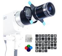 100SLENS-PROPLUS Snoot Optique Monture Bowens pour COB Lights | 4 Filtres Couleur et 39 Gobos pour Aputure Amaran, Storm 400X, Godox SL60 et Creative Spotlight Effects
