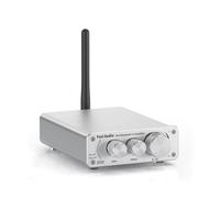 100W Bluetooth 5.0 Amplificateur Audio Stéréo Récepteur 2 Canaux Classe D Mini Amplificateur Hi-Fi Intégré pour Haut-Parleurs Passifs Domestiques,Blanc