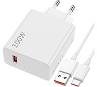 100W Chargeur Rapide avec Câble USB C 1m pour Xiaomi 17 Pro Max 17 15 14 13 12 Ultra POCO X7 Pro F6 X4 5G, Chargeur Turbo pour Redmi Note 13 14 5G 14T 13T POCO Pad M6 Mi 10T Lite