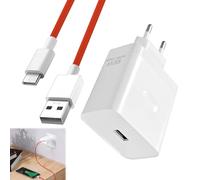 100W Chargeur Rapide,Chargeur 100W avec Rouge Câble USB C 1m,pour OnePlus Nord 4 3 2 CE 4 3 Lite 10T 9 Oppo Find X8 Pro Reno 14 13F 12FS 11F A80 A40 A60