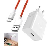 100w Chargeur Rapide,Chargeur 100w Avec Rouge Câble Usb C 1m,Pour Oneplus Nord 4 3 2 Ce 4 3 Lite 10t 9 Oppo Find X8 Pro Reno 14 13f 12fs 11f A80 A40 A60
