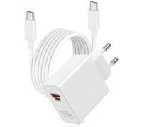 100W Chargeur Rapide et 6A Câble USB C 2m pour Honor 600 400 200 Pro/Lite | 2 Ports PD Charge Rapide pour Honor Magic 8 7 6 5 Lite/Pro V6 V5 V3 V2 600 Smart X6b X6c X6e X7e X8d X9e Pro Pad 10 9 X9a X8a