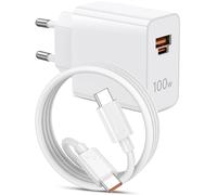 100W Chargeur Rapide pour Honor 400 200 Pro Magic 8 7 Pura 70 Pro 2 Ports PD Chargeur Rapide et 6A Câble USB C 1m pour Honor Magic6 5Lite V5 V3 400 200 Lite Smart 90 70 X6b X6c X8d Pad X9a X8a 9 X9 10