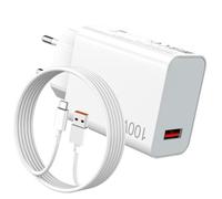 100W Chargeur USB Charge Rapide pour Xiaomi REDMI Note 17 Pro Max 17T Pro | pour Hyper-Charge Adaptateur Secteur avec 2m Câble USB C pour Xiaomi 17 15 13 Ultra 14T POCO X7 F7 Pro POCO F8 Ultra X8 M8