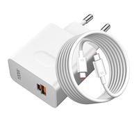 100W Chargeur USB et Câble USB C pour Honor Magic8 Pro Magic7 Pro 5G | 100W 6A Charge Rapide Adaptateur Chargeur avec Type C Câble 2 mètre pour Honor 200 Pro 200 500 600 Pad 9 X8a MatePad Tablette