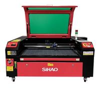 100W Graveur Laser CO2, Machine à Graver Laser, Découpe Laser, Gravure Laser Sihao 900 x 600 mm Port USB RDWorks 220V pour graveur Bois Verre Papier Cuir Tissu Plastique(100W avec réservoir d'eau)