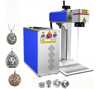 100W Graveur Laser Fibre 200mm*200mm Machine de Marquage de Fibre Optique Machine de Gravure Laser de Marquage à L'état Solide pour Métal/Aluminium/Or/Argent/Bijoux Avec Ezcad Logiciel