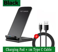 100w Nouveau Support De Chargeur Sans Fil Pour Iphone 15 14 13 12 16 Pro Max Xr 8 Samsung Xiaomi Station De Charge Rapide À Induction-Noir Avec Câble