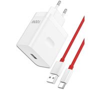 100W pour Supervooc Chargeur et 8A Câble USB C 1m pour OnePlus 13/12R/11, USB C Chargeur Secteur Charge Rapide pour OnePlus Nord 5 4 3 2 CE 5 4 3 9 8 7 Oppo Find X8 X5 Reno 14 13F 12FS 11F A80 A40 A60