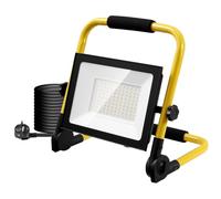 100W Projecteur Chantier avec Prise & Câble de 3M,10000LM 6500K Blanc Froid Lampe de Chantier,IP65 Etanche Projecteur LED,Portable Projecteur de Chantier pour Garage Atelier Camping