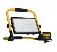100W Projecteur LED Chantier 10000 Lumens Éclairage de Chantier Puissant Lumière Blanche 6500K Étanche IP66 avec Prise et Cordon de 4M pour Chantier d'atelier