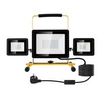 100W Projecteur LED Chantier,10000LM Projecteur LED avec Prise,6500K Blanc Froid Eclairage de Travail,IP65 Etanche Portable Lampe Chantier pour Garage Atelier Construction